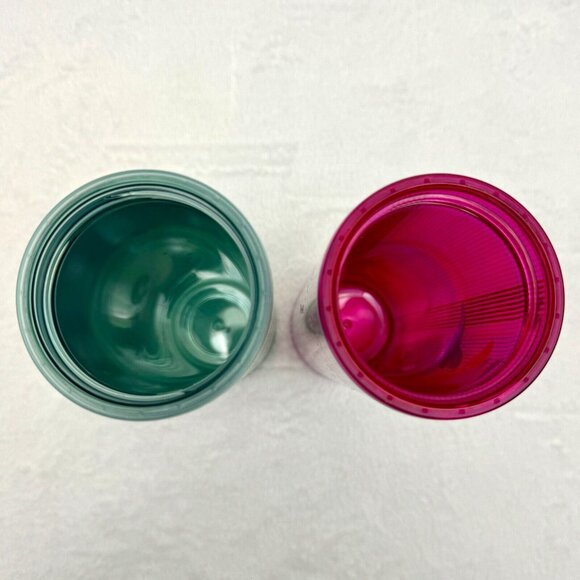Pair of Starbucks 16oz Hot Cold Twist Lid Travel Tumblers Green and Purple/Orang - Picture 3 of 6